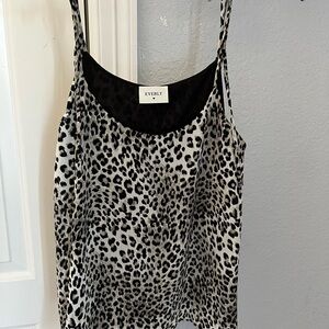 Everly Leopard Print Camisole in Black and White